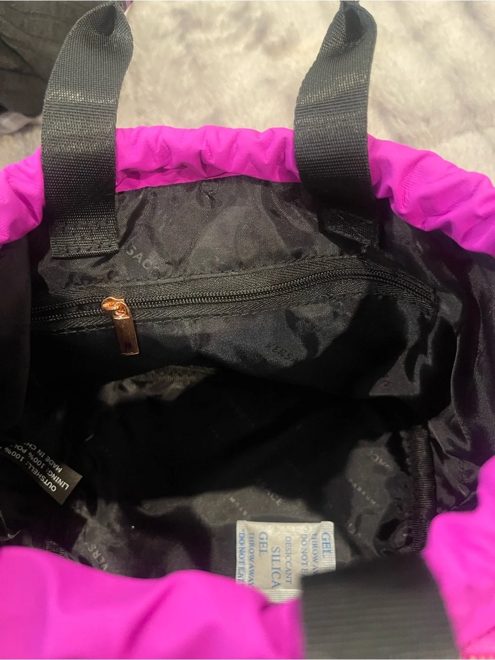 Versace Parfums Fuchsia Drawstring Cosmetic Tote